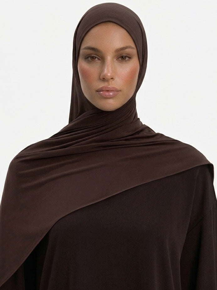 Dunkelbraun Liquid Jersey