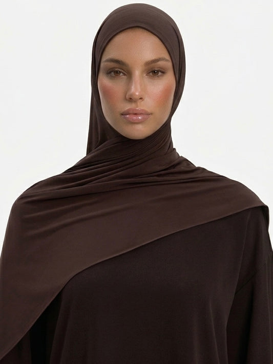 Dunkelbraun Liquid Jersey