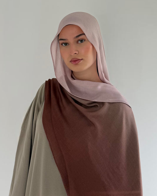 Ombre rose-brown